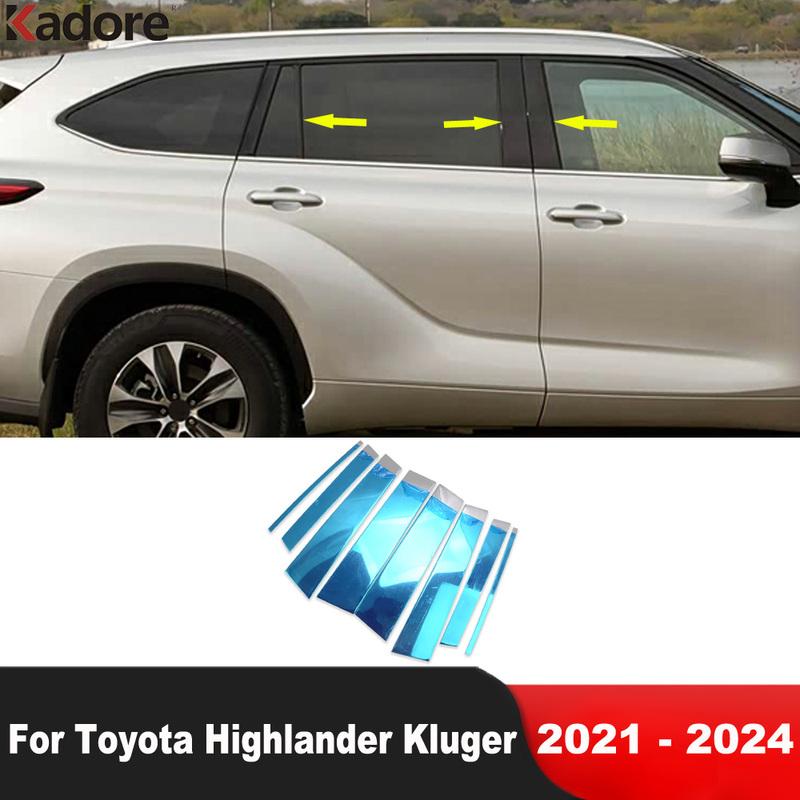 Декоративная накладка центральной стойки кузова для Toyota Highlander XU70 Kluger Hybrid 2024 Сталь Автоаксессуары