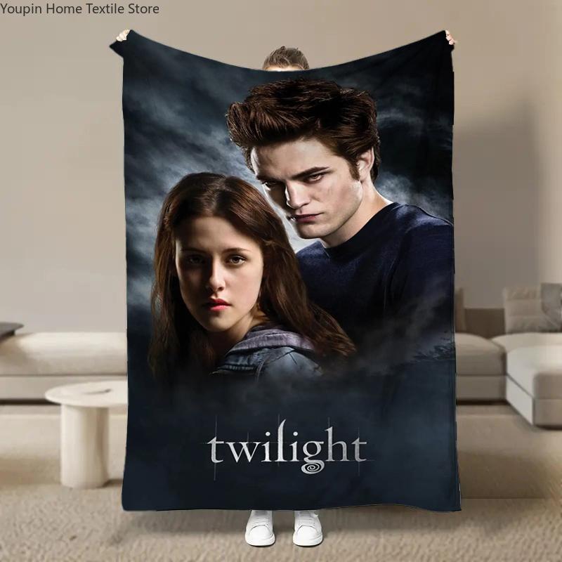 Warm Soft Classic Movie T-Twilight Print Blanket Fluffy Children and Adults Sofa Plush Bedspread Throw Blanket for Sofa Bed