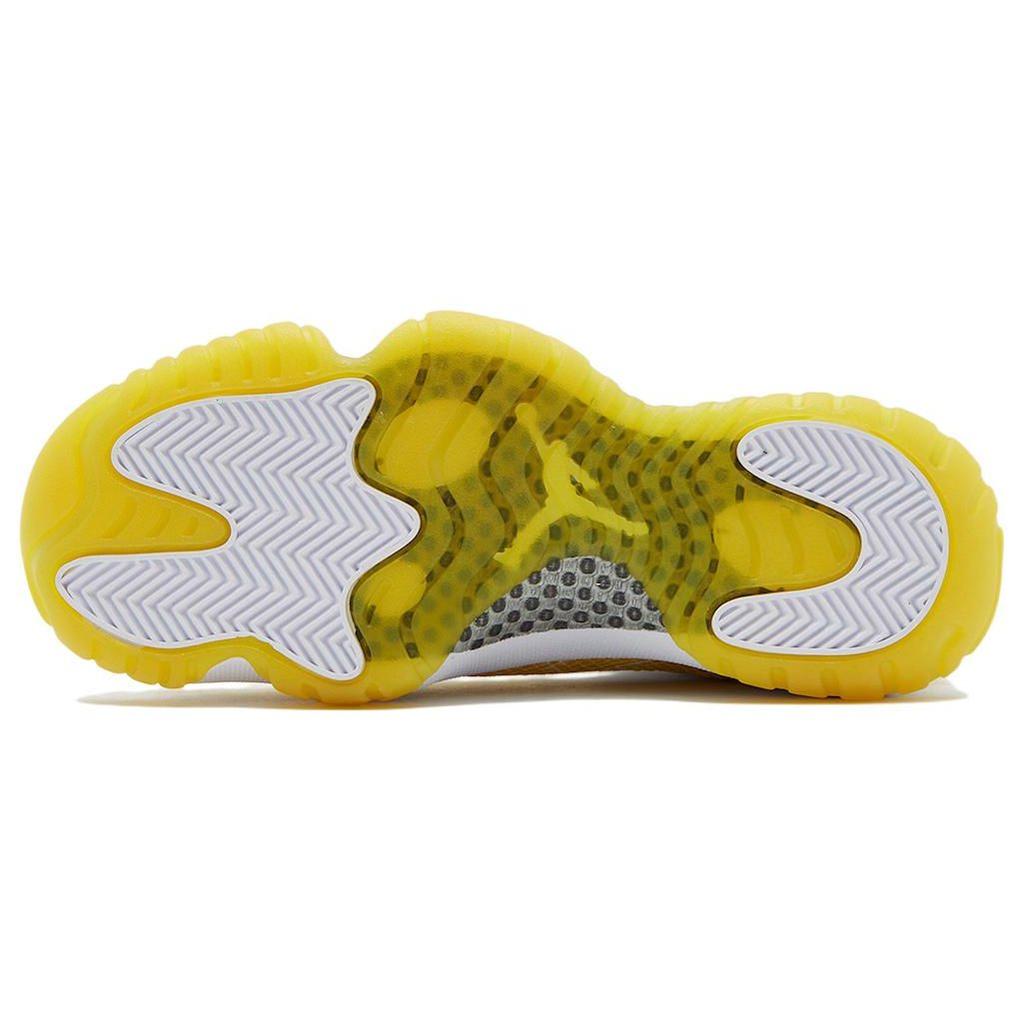 Air Jordan 11 Low Yellow Snakeskin Женские кроссовки White Tour-Yellow Sail AH7860-107