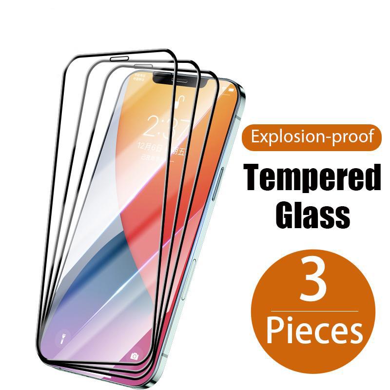 Защитное стекло из 3 предметов с полным покрытием для Huawei P20 P30 P40 Nova 3 3i 4e 5 6 Samsung A6 A7 A8 Redmi Note 7 8 9 10 11