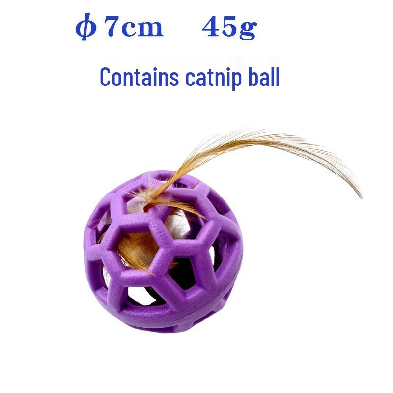 Игрушка для питомцев, полый мяч из термопластичной резины, с рождественским колокольчиком для щенков и кошек
