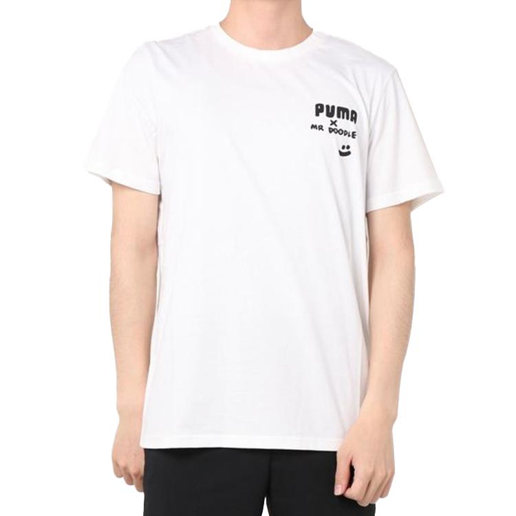 Puma Футболка с коротким рукавом X Mr Doodle Мужская, белая 598641-02