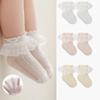 3 pairs/Lot Summer Baby Girl Socks Thin Mesh Bow Princess Lace Kids Socks Mid Tube Socks Newborn Socks For Girls