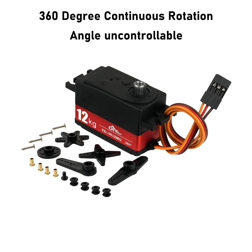 12kg Standard Short Body Low Profile Digital Servo Metal Gear 180/270/360° for Arduino RC Car Drift 1:10 1:12 Fix-wing Robot Arm