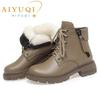 Fashion AIYUQI Women Ankle Boots Genuine Leather 2025 New Wool Warm Women Winter Boots Fashion British Sstyle Women Snow Boots