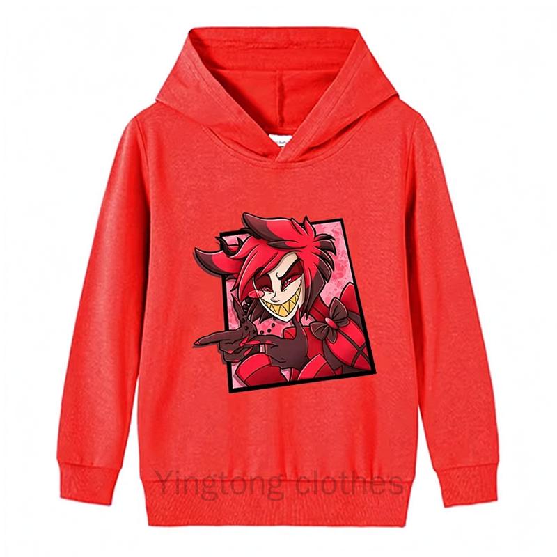 Hazbins Hotel Series Hoodie Spring Autumn Thin Sweatshirt Cartoon Alastor Print Hoody Top Birthday Gift