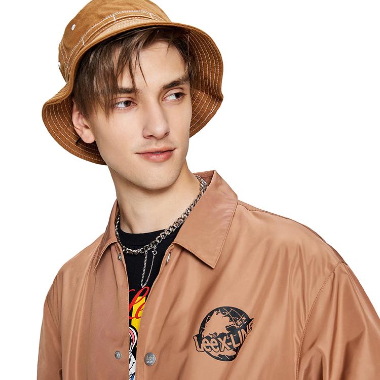 Lee Серия Xline SS23 Удобная Тонкая Куртка-ветровка Мужские куртки Коричневый LMT0053752RZ00FA03952