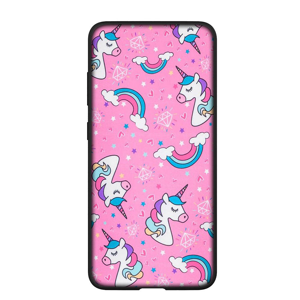 Чехол для телефона для Samsung Galaxy S25 S24 S23 iPhone 16 15 Xiaomi Redmi Note 14 13 12 16E X 11 Pro Max OPPO Moto G85 G54 Huawei Розовый Единорог Лошадь Чехол