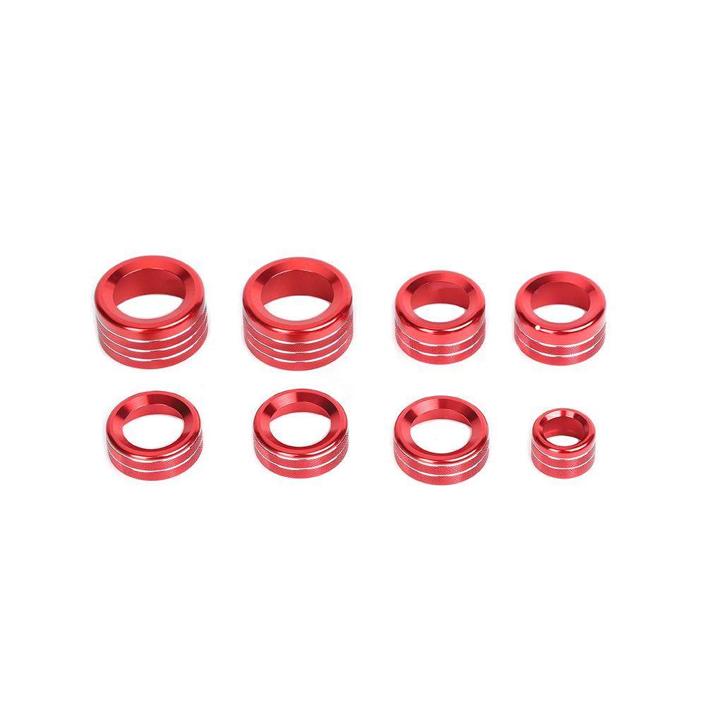 Aluminum Alloy Car Interior Trim For Jeep Grand Commander 2006- 2010 Air Conditioning Switch Knob Decoration Ring Cover