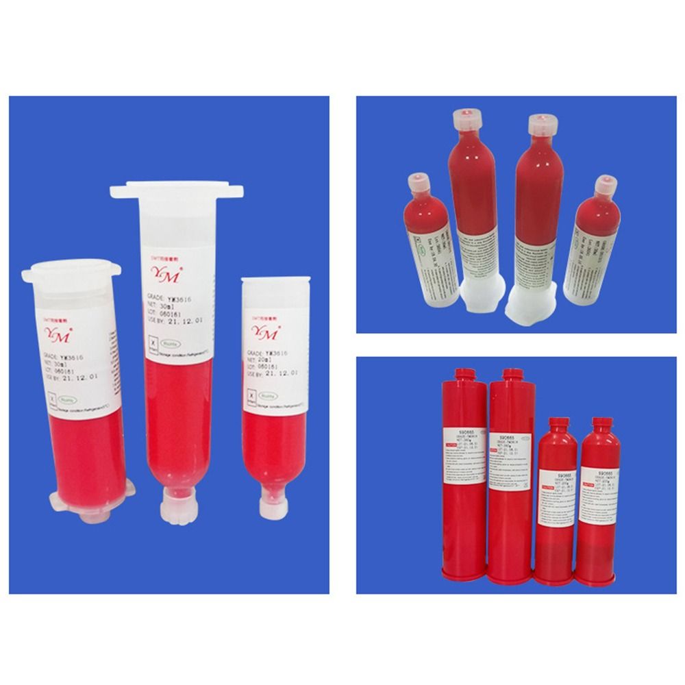 30ml Useful Heat Resistance No Drawing SMT Patch Adhensive Stencil Repair Red Glue for BGA SMD SMT IC
