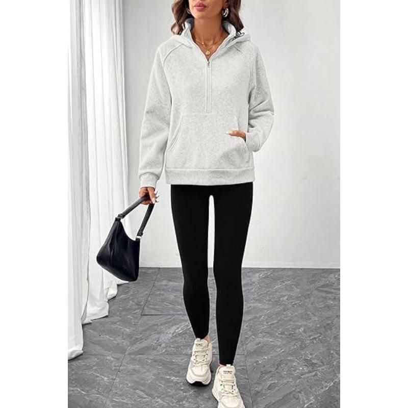 JKASHDK Женские модные повседневные однотонные худи и свитшоты с капюшоном и длинными рукавами с принтом