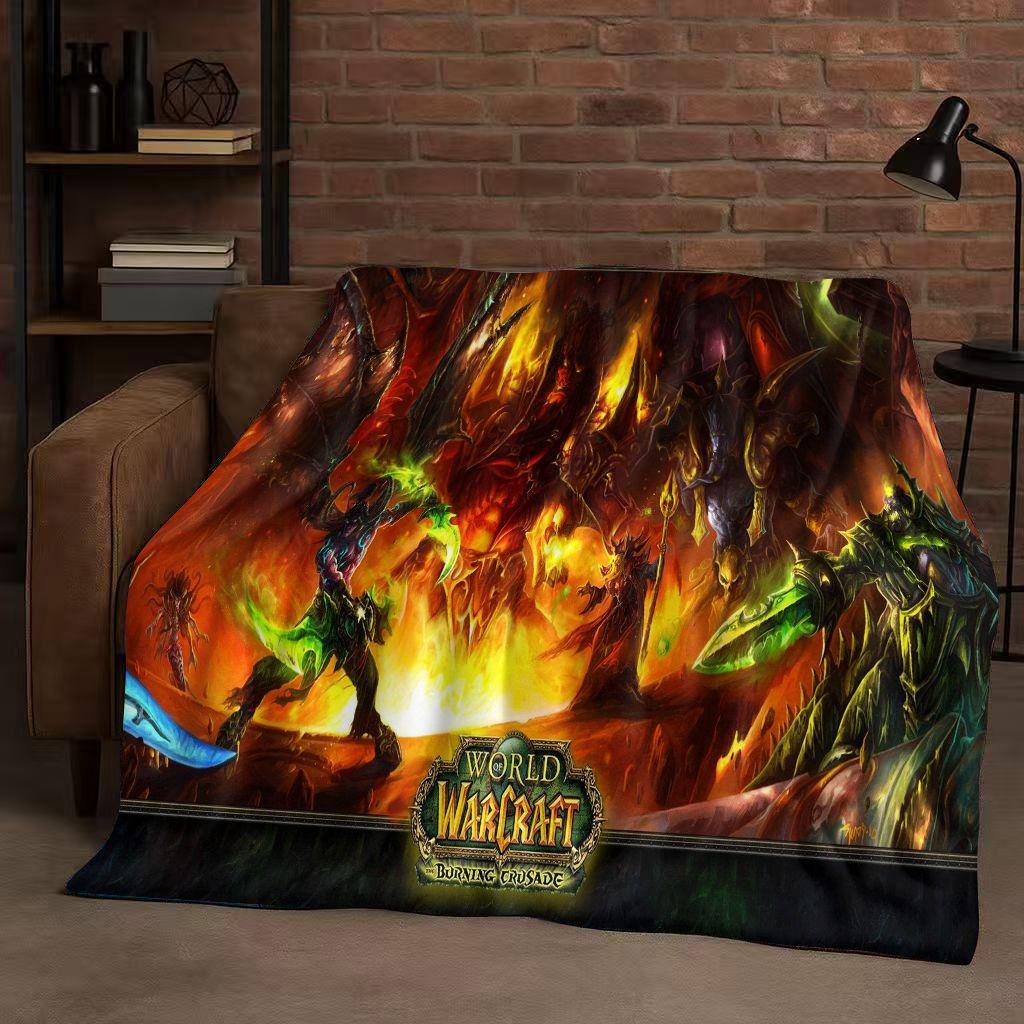 HD WOW World of Warcraft Игра Охотник на демонов Артас Мультяшное Фланелевое Одеяло, Ультра Мягкий Плюшевый Плед для Дома Спальни Кровати Дивана
