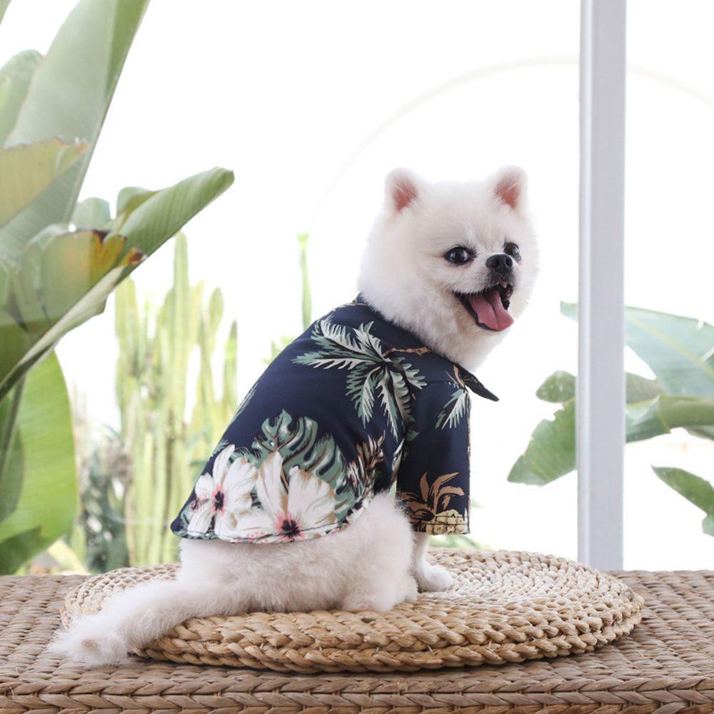 Pet Clothes Beach Coconut Tree Print Pet Dog Clothes Pet Dog Shirts Dog T-Shirts Pet Shirts
