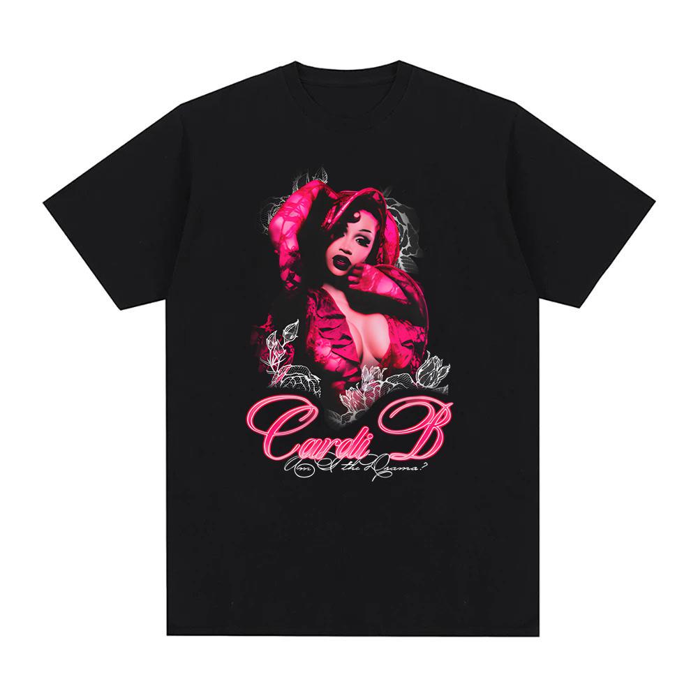 AM I THE DRAMA Pretty and Petty TEE Fashion Vintage New Cardi B Tshirts Top Goth Grunge Oneck High Quality FemaleMale Tshirt