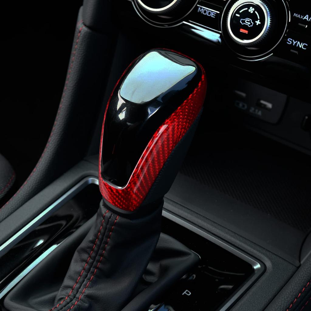AIRSPEED Accessory for Subaru XV/Forester Outback/Impreza Real Hard Carbon Fiber Car Gear Shift Knob