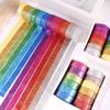 DIY Glitter Washi Tape Set - 12 Rolls Colored Masking Tape, Sparkle Decorative Tape for Art, Scrapbook Tape,Decor & Crafts