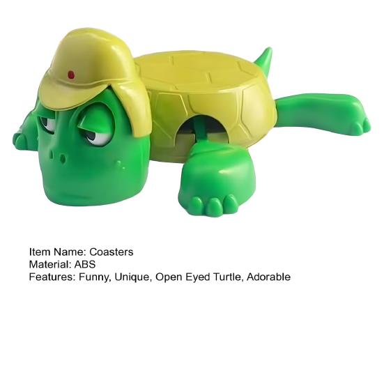 Подставка под черепаху с открытыми глазами, держатель для чашки, поднимает руку, ногу, хвост, голову, необычный защитник для стола в виде черепахи, забавный подарок для любителя черепах