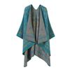 Classical Style Women's Shawl Double-sided Tassel Slit Cape High-end Travel Warm Cape