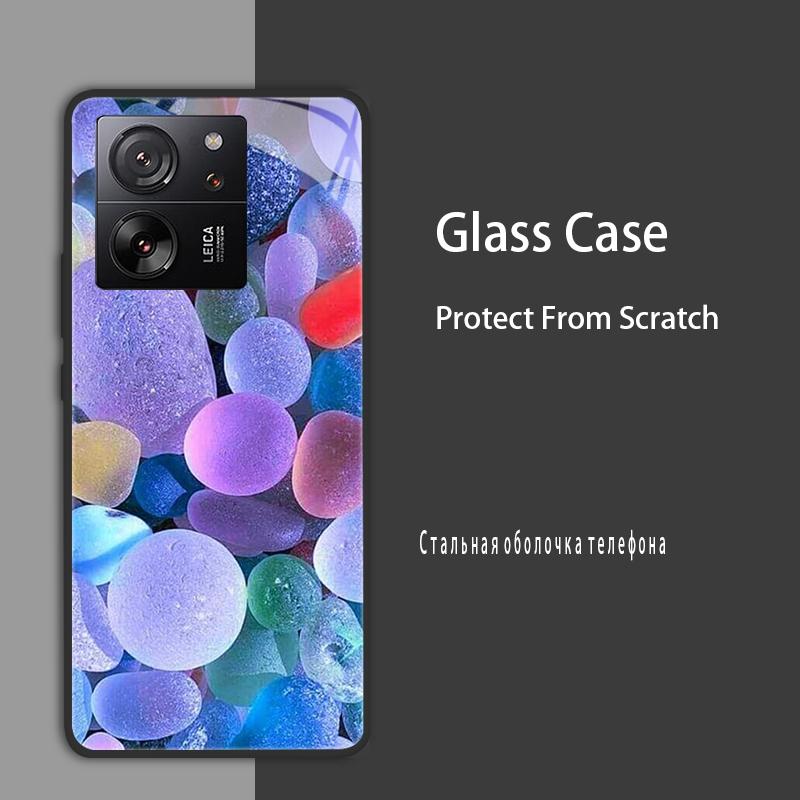 Для Xiaomi 13T 13T Pro Чехол Защитный Чехол из Закаленного Стекла Жесткий Ударопрочный Чехол Бампер Для Xiaomi Mi 13T Pro Mi13T Pro Защитный Чехол
