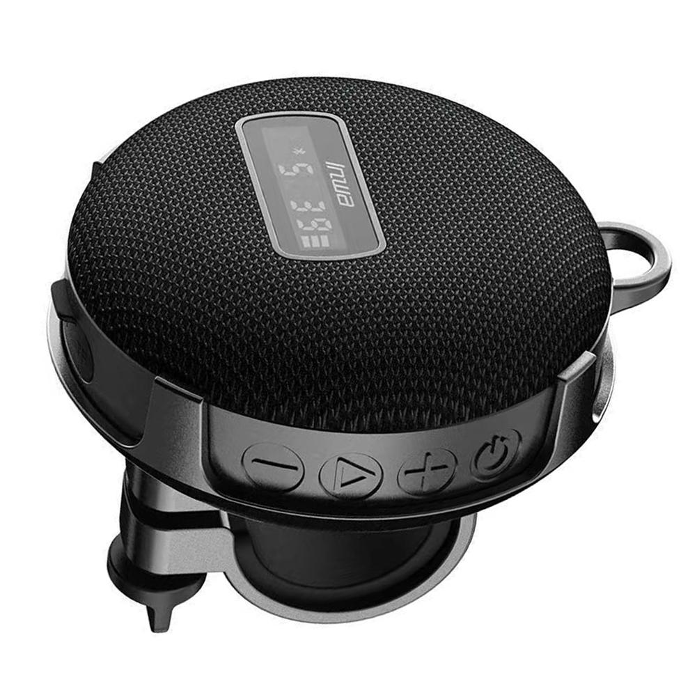 2200mAh Outdoor Subwoofer Digital Display Bluetooth-compatible Portable Speaker Type-C USB Rechargeable for Scooter Motorcycle