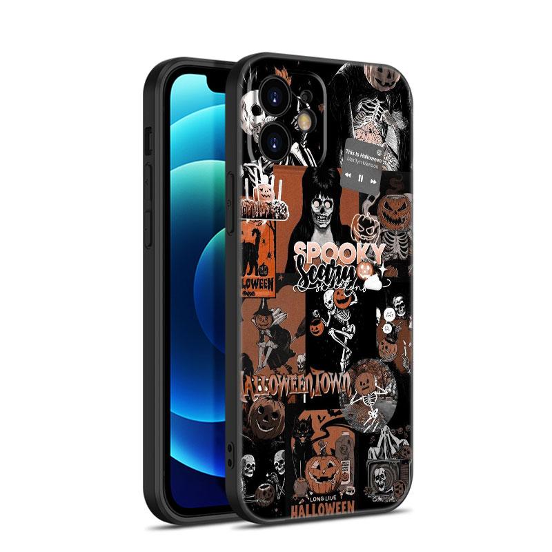 Чехол для телефона с коллажем из фильмов ужасов для Apple iPhone 12 13 Mini 11 14 15 Pro Max 7 8 Plus X XR XS SE 2020 2022, черный силиконовый чехол