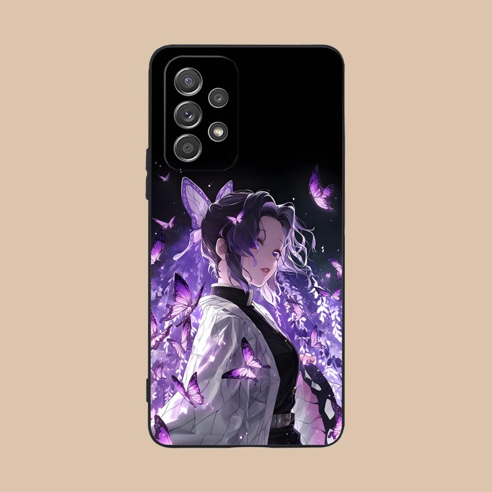 Demon Slayer Shinobu Kocho Phone Case for Samsung Galaxy A73 72 71 70 56 55 54 53 52 36 35 34 23 16 15 5G Colour Protective