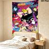 Codename Kids Next Door Cartoon Wall Tapestry Aesthetic Wall Hanging Printed Fabric Blanket Decorative Tapestries for Bedroom Living Room Home Decor