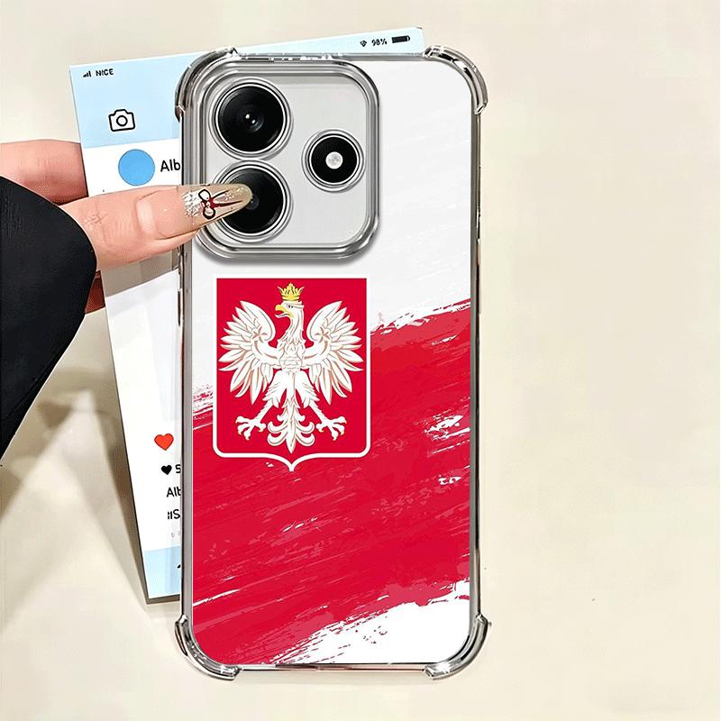 Чехол для телефона с покрытием белого и красного цвета, флаг Польши, для Xiaomi Poco X5 X6 X7 X8 Pro Max F8 Ultra F7 M8 M7 M5S Redmi 15C 15 14C 13C 13 X3 12