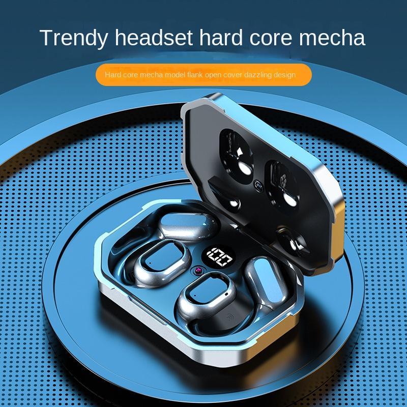 Новая беспроводная Bluetooth-гарнитура Mech Wind с подвесным ушным креплением, количество дыхательного света, черные технологические игровые наушники