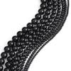 4-14 мм/28-92 шт. натуральный черный агат круглые бусины для изготовления ювелирных изделий DIY браслет ожерелье