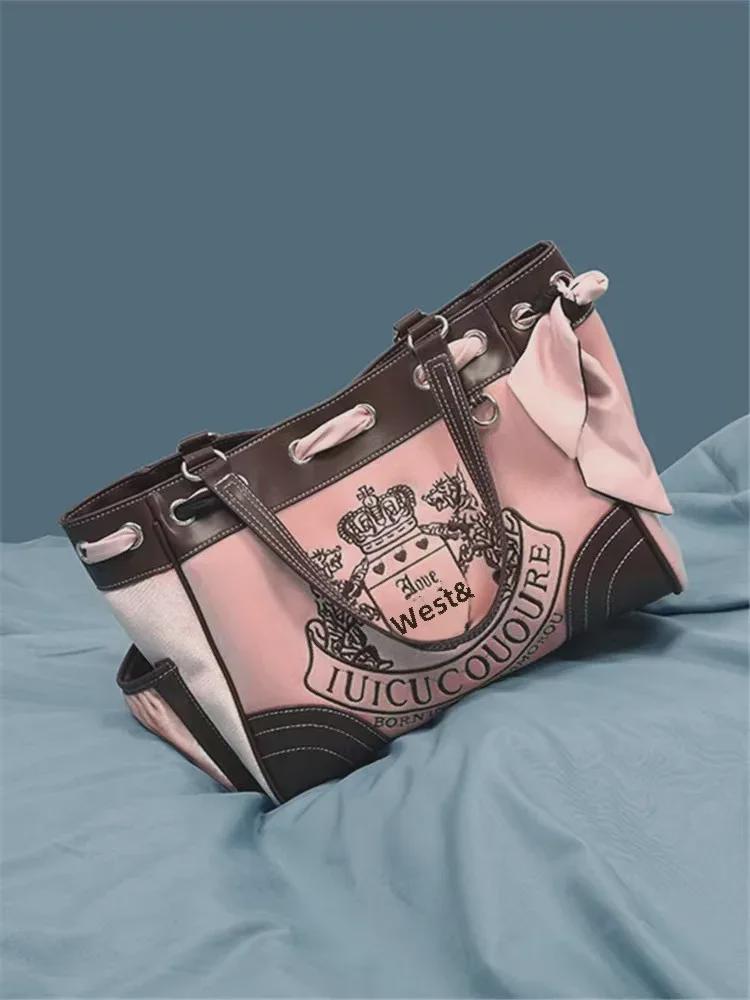 Большая вместительная сумка-тоут в стиле ретро из бархата с вышивкой