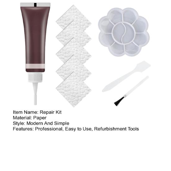 1 Set Faux Leather Repair Kit with Coloring Gel Accessories Professional Car Seat Sofa Jacket Handbag Shoes Scratch Repair Refurbishment Kit