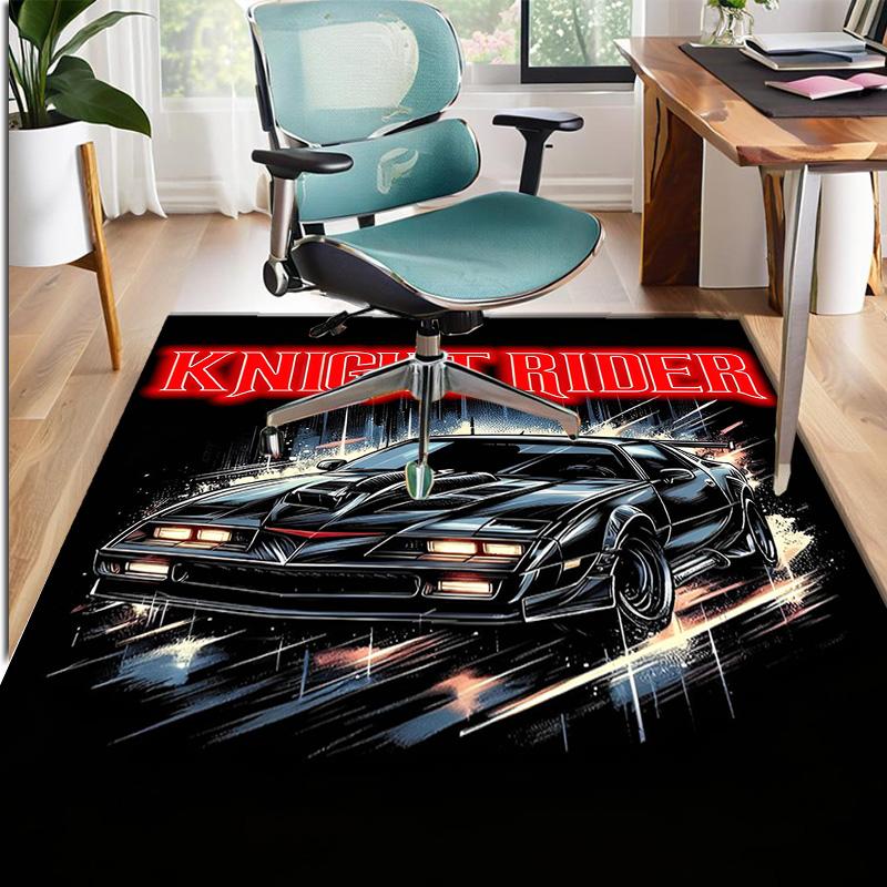 Knight Rider Pattern Rug, Indoor/Outdoor Mat, for Picnic, Gameroom, Bedroom, Office, Living Room, Home Decor Carpet, Birthday Gift