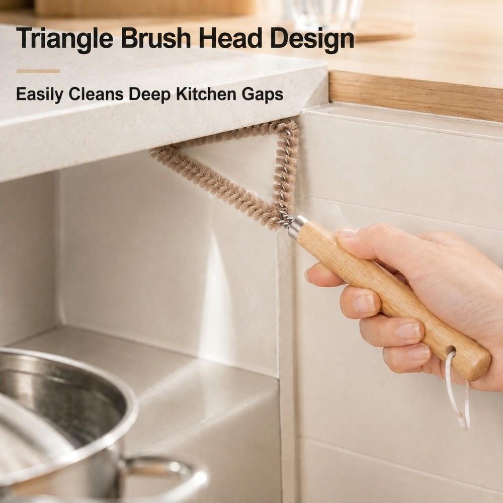 Triangle Head Grout Brush Hard Bristles Corner Cleaning Brush  Deep Clean Corner Gap