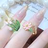 Кольцо Mori Small Fresh Tulip Small Daisy Open Ring Модное И Элегантное Нишевое Легкое Роскошное Эмалевое Кольцо с Цветком Женское