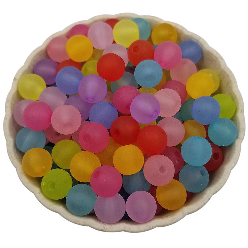 Творческий оптовая продажа ювелирных изделий из акрила 100 шт. 8 мм DIY для глазури свободные бусины круглый кулон ожерелье браслет