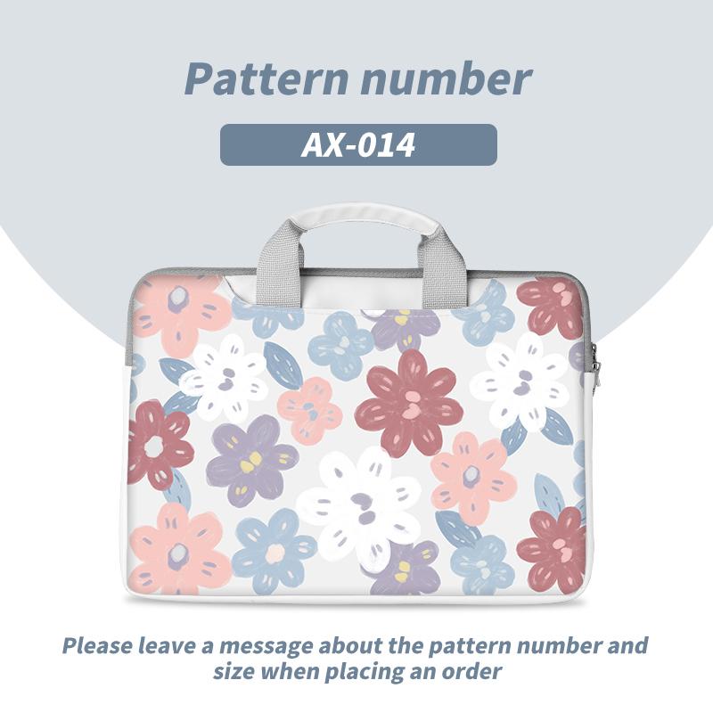 Сумка для ноутбука с цветочным принтом разных размеров 13, 14, 15, 16, 17 дюймов, многоцелевая сумка через плечо для Macbook/HP/Lenovo/Acer/Asus