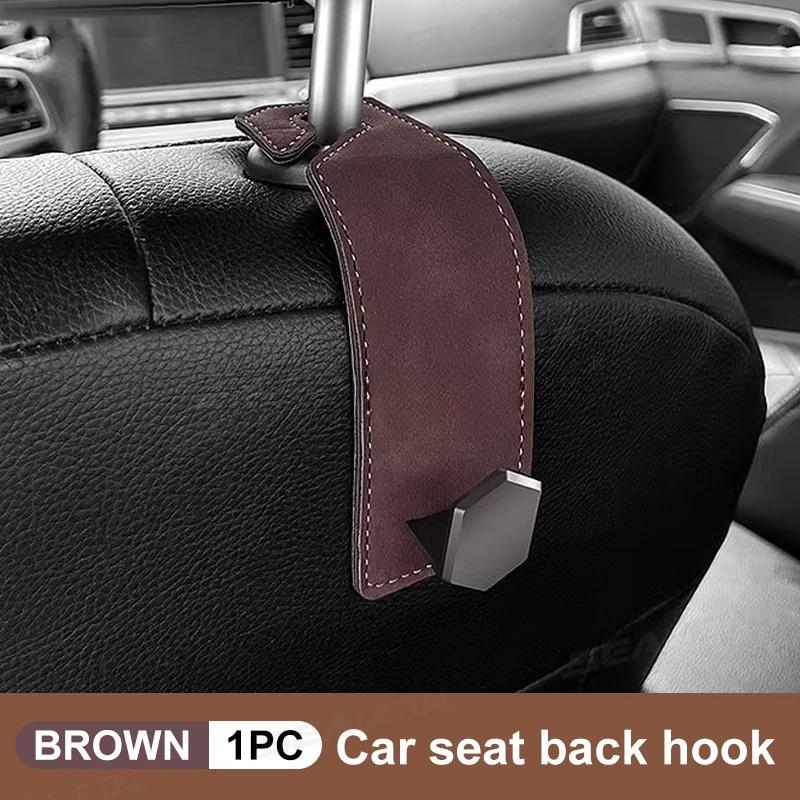 Car Seat Back Hook Premium Suede Metal Auto Hanging Hook Universal Hanger for Rear Seat