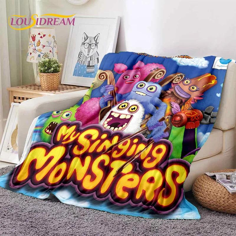 Игровые мультяшные мягкие одеяла My Singing Monsters, Теплое плед-покрывало, Удобное одеяло для пикника, кровати, дивана, дома, спальни, ребенка