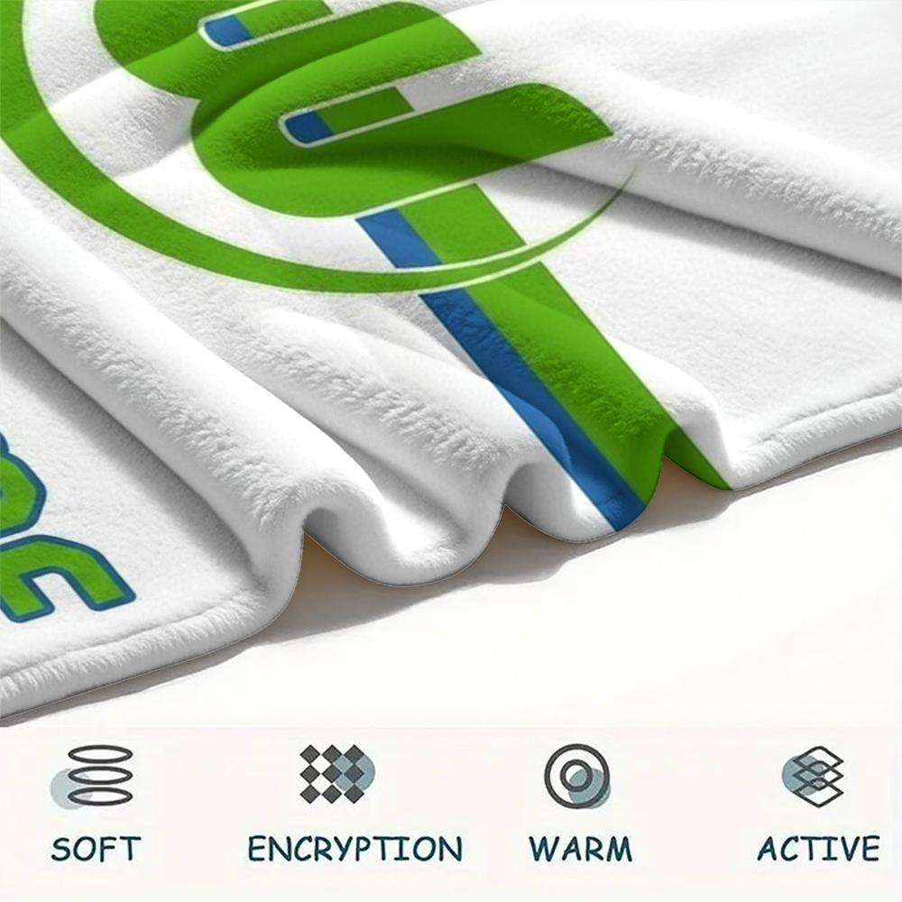 1PC Custom Name Vfl Wolfsburg Patterned Flannel Blanket Suitable For All Seasons for Home Decor Warmth and Comfort Gifts Holiday Present
