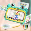 Magnetic Drawing Board for Kids, Large Magnet Doodle Board with Dot Beads and 10 Pattern Booklets Educational Traveling Toy