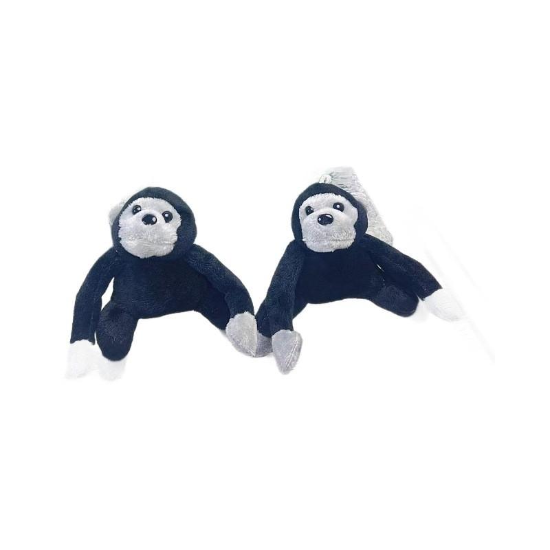 Милая плюшевая игрушка брелок Черная горилла Забавный мультяшный аксессуар для украшения сумки