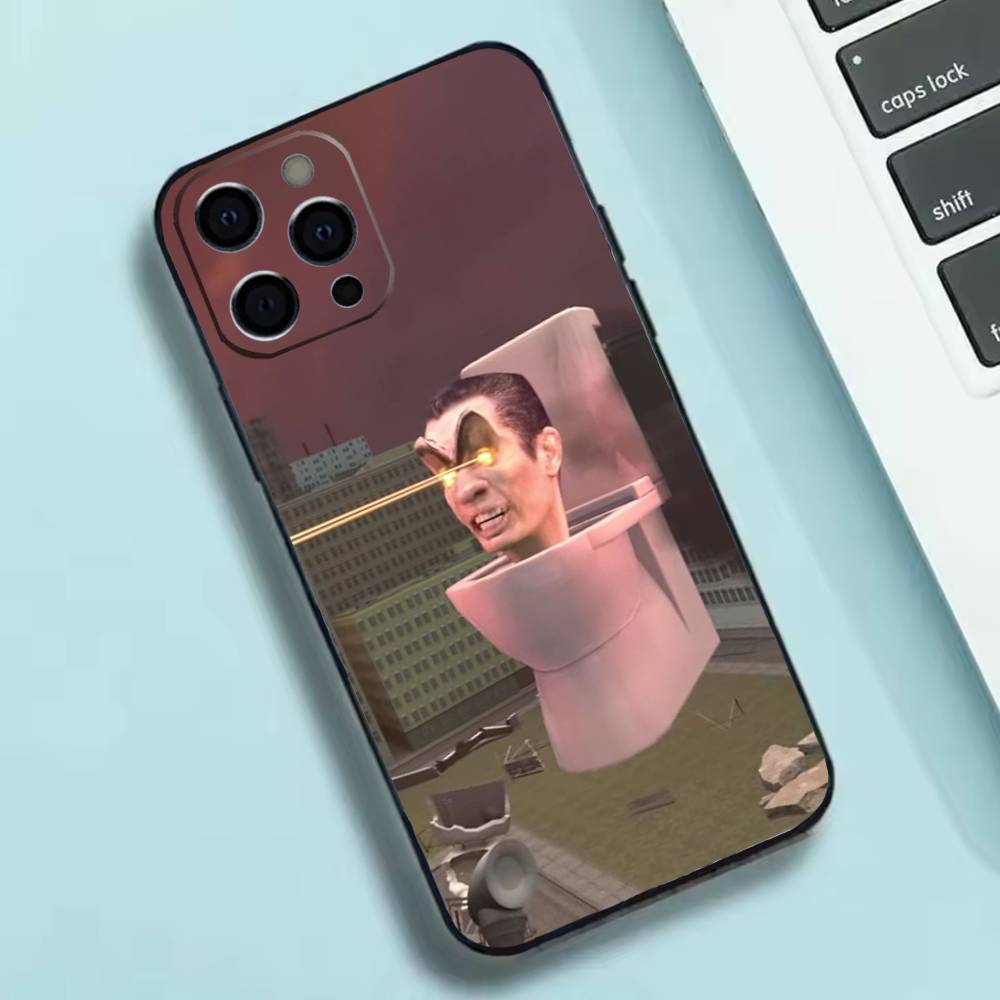 Пародия Мемы Skibidi Toilet Чехол для телефона Силиконовый Мягкий Для IPhone 17 16 15 14 13 12 11 X XR Plus Pro Max Plus