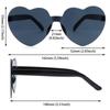 Accessories Trendy Candy Color Eyewear Heart Sunglasses Rimless Sunglasses for Women Heart Glasses
