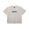 New Era Коллекция Skateboard SS24 Свободный крой Принт с буквами Круглый вырез Короткий рукав Футболка Унисекс Топы Цвет: Слоновая кость 14187444