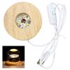 Crystal Ball Night Light Crystal Ball Lamp 3D Engraved Milky Way System Crystal Ball with Wooden Base USB Charging Gift for Kids