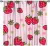 Orange Fruit Curtains,Cute Citrus Green Leaves Floral Summer Pattern Drapes Window 2 Panel Rod Pocket Curtain for Bedroom Living