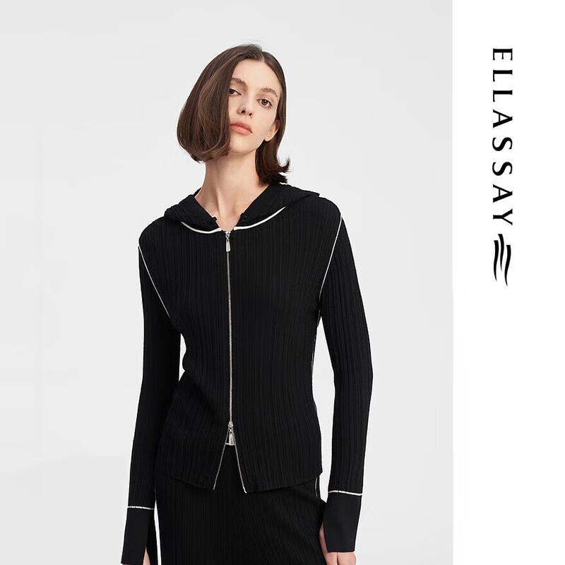 ELLASSAY Женский вязаный свитер с капюшоном из мериносовой шерсти
