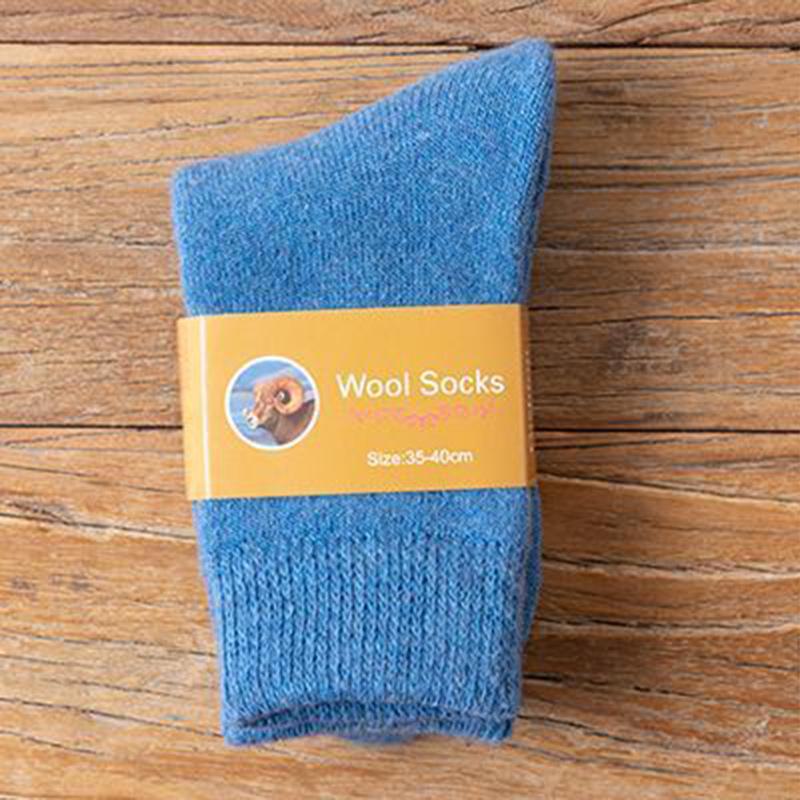 Мужские и женские носки из супертолстой шерсти - теплые носки средней длины из бархата и махровой ткани