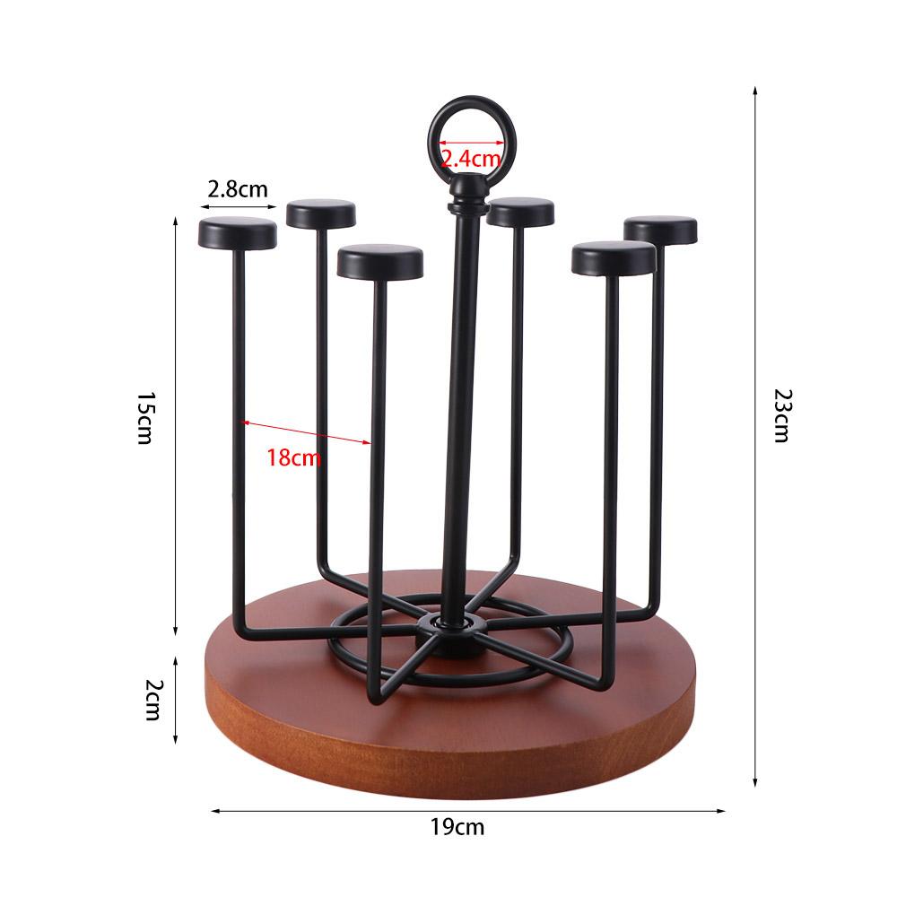 Large Capacity Upside Down Cup Holder Non-Slip Cup Drying Rack Modern Rotating Cup Holder Bar